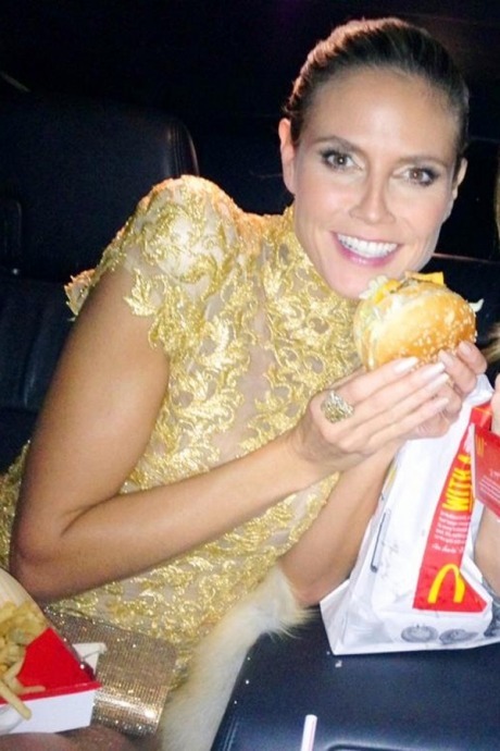 stars gorging on junk food