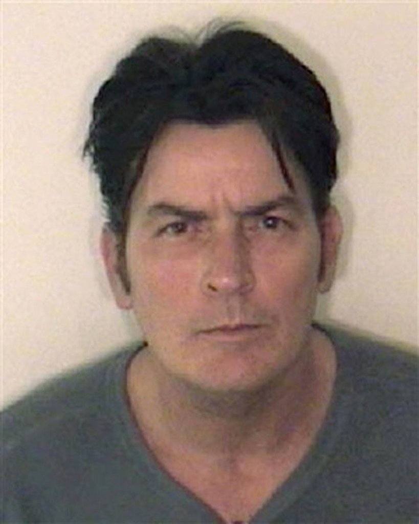 charlie sheen mug shot