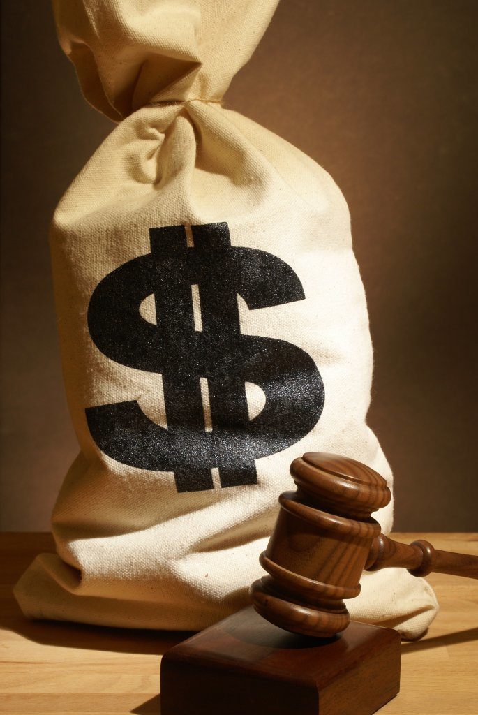 A Bag Of Money And Gavel