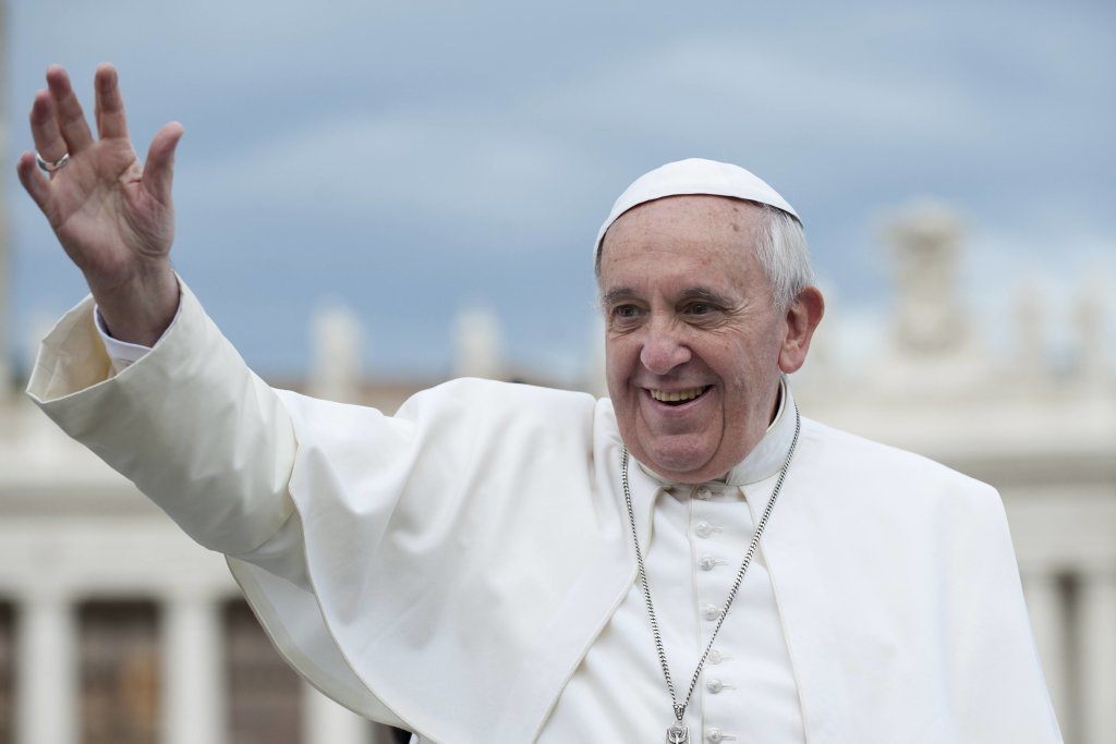 Pope Francis On The Pope Mobile