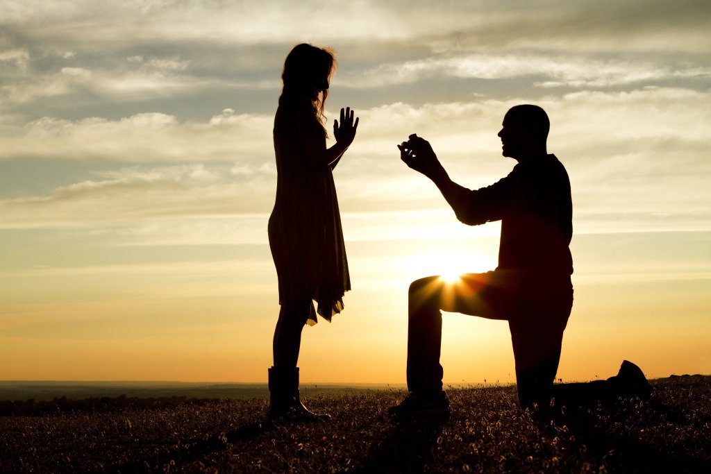 Sunset Marriage Proposal