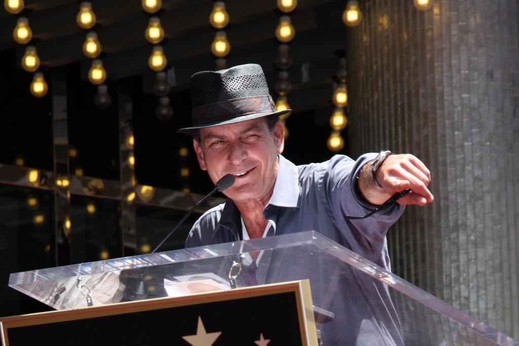 Charlie Sheen At The Hollywood Walk Of Fame Ceremony