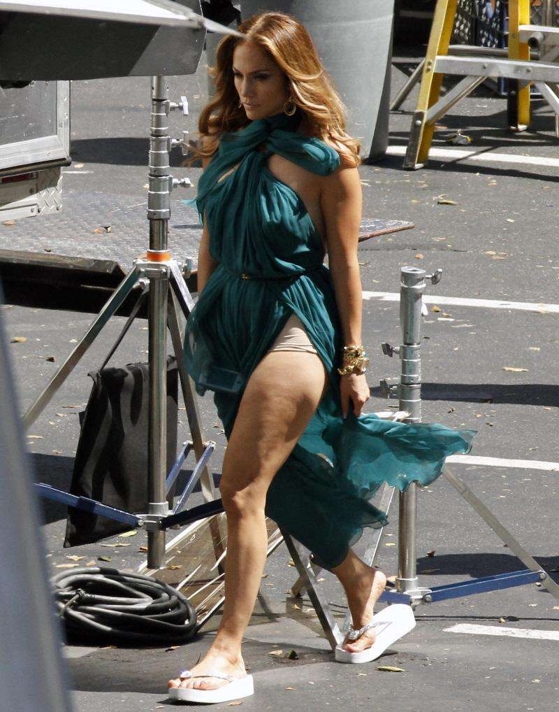 Jennifer Lopez Photographed Wearing Spanx Under Dress In Miami