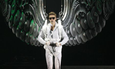 Justin Bieber with wings