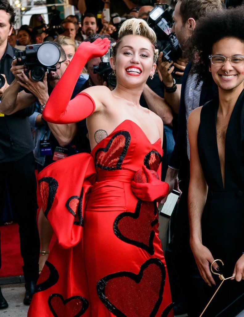 Miley Cyrus in Heart Dress