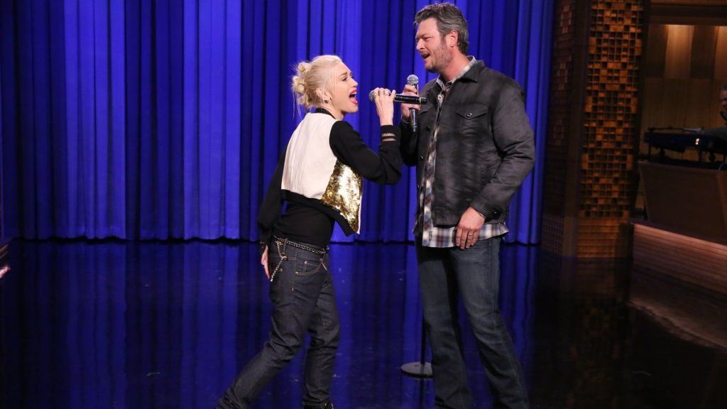 Gwen and Blake on Tonight Show