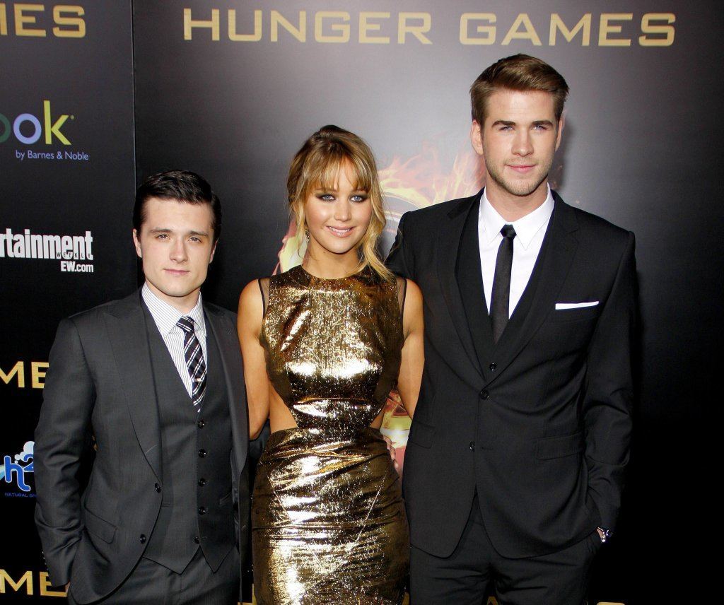 Josh Hutcherson, Jennifer Lawrence And Liam Hemsworth