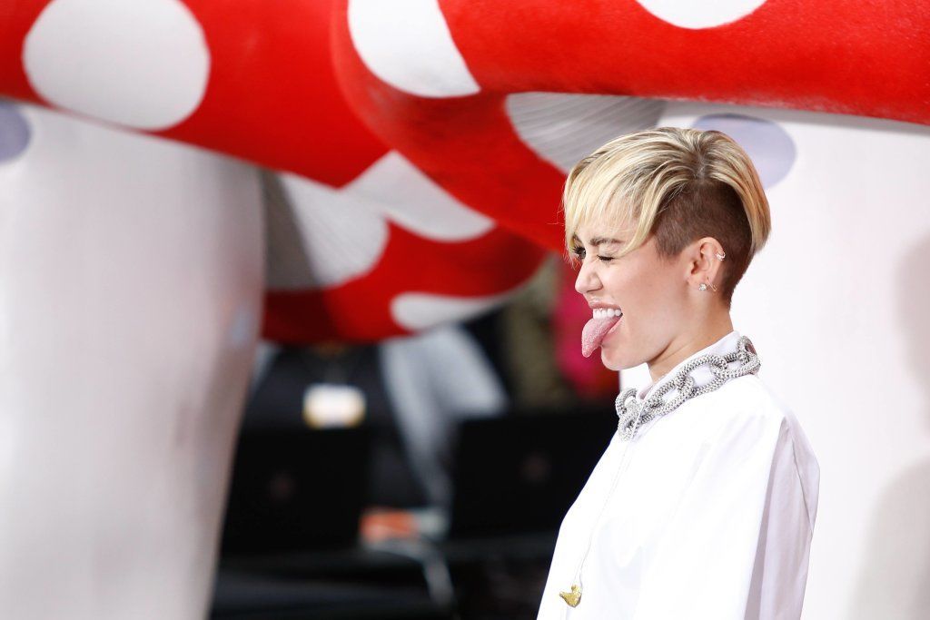 Miley Cyrus and tongue
