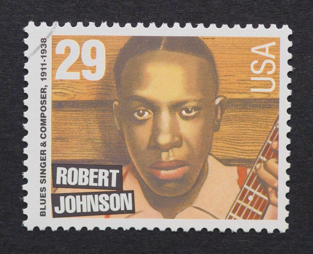 United States - Circa 1994: A Postage Stamp Printed In Usa Showing An Image Of Robert Johnson, Circa 1994.