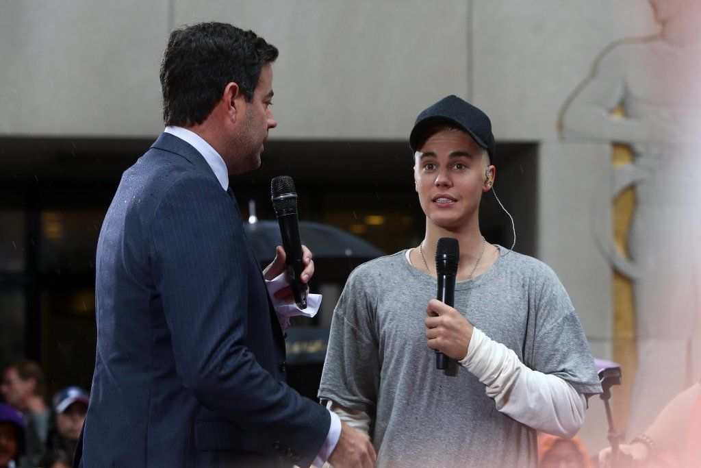 Justin Bieber and Carson Daly