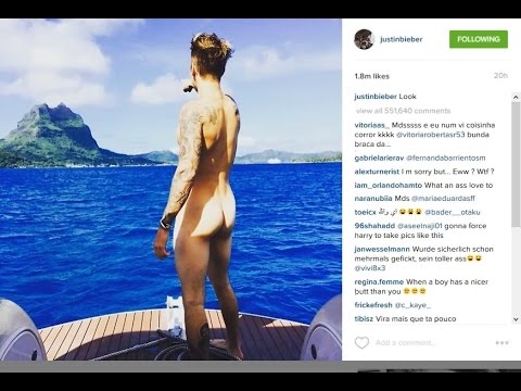 Justin Bieber butt shot on Instagram