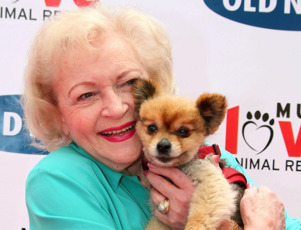 Betty White and dog