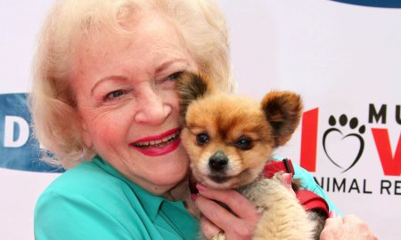 Betty White and dog