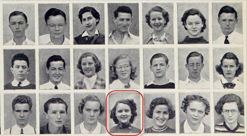 Betty White in high school