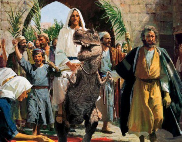 Jesus and dinosaur