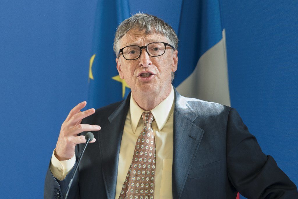 Paris, France - June 25, 2015 :Bill Gates During The Signing Of A Partnership Vaccination In The Sahel With France At French Ministry Of Foreign Affair.