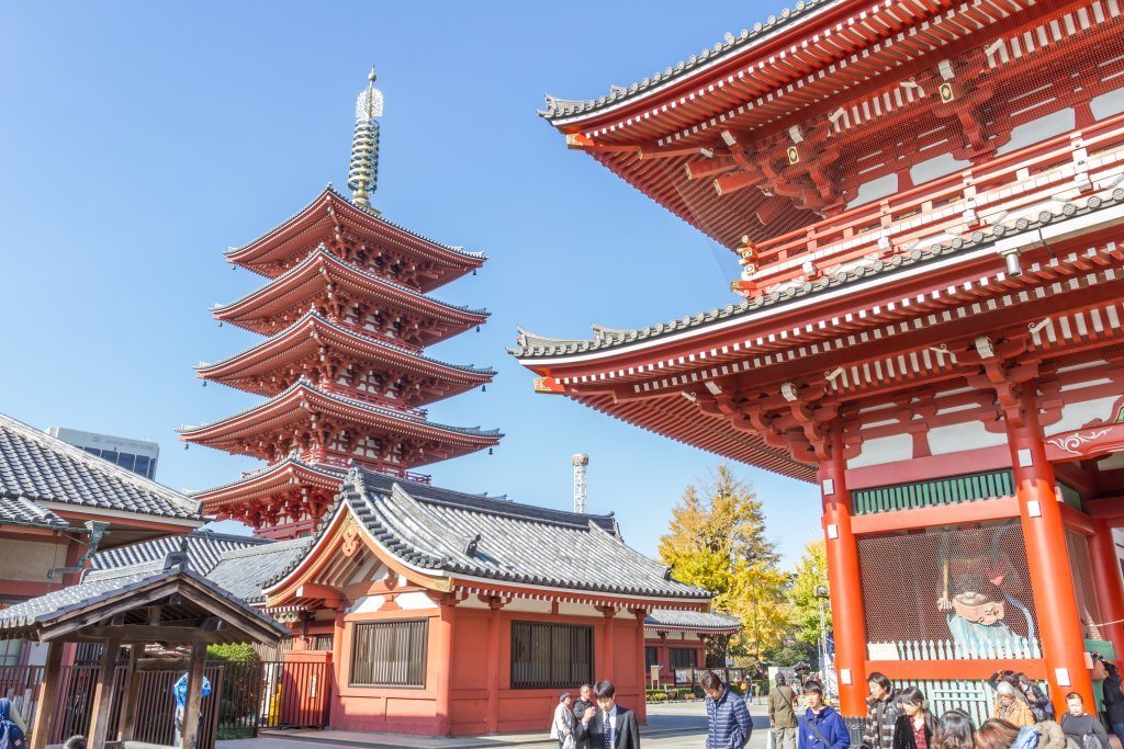 Tourists Walking Around Tokyo Japan