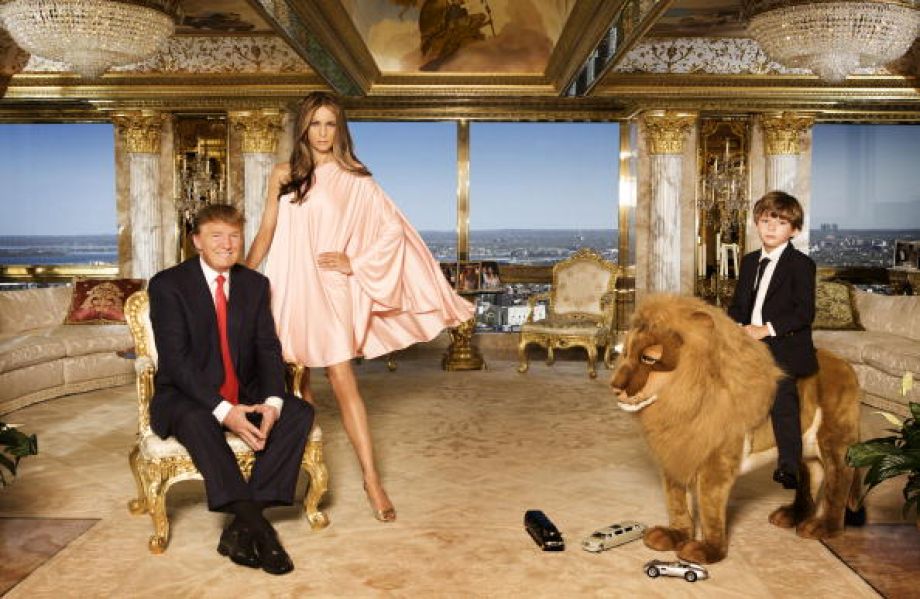 Barron Trump on a lion