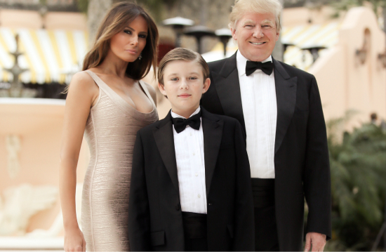 Donald and Barron in a tux