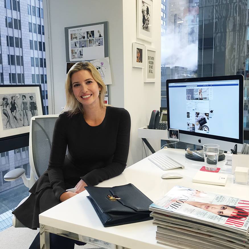 Ivanka Trump at desk