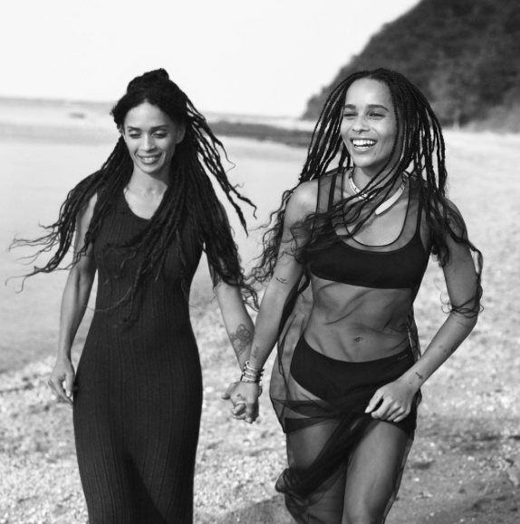 Lisa Bonet and Zoe Kravitz