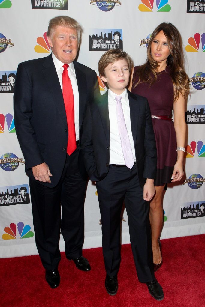 Son Barron Trump And Wife Melania Trump