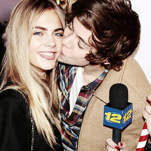 Cara DeLevingne and Harry Styles