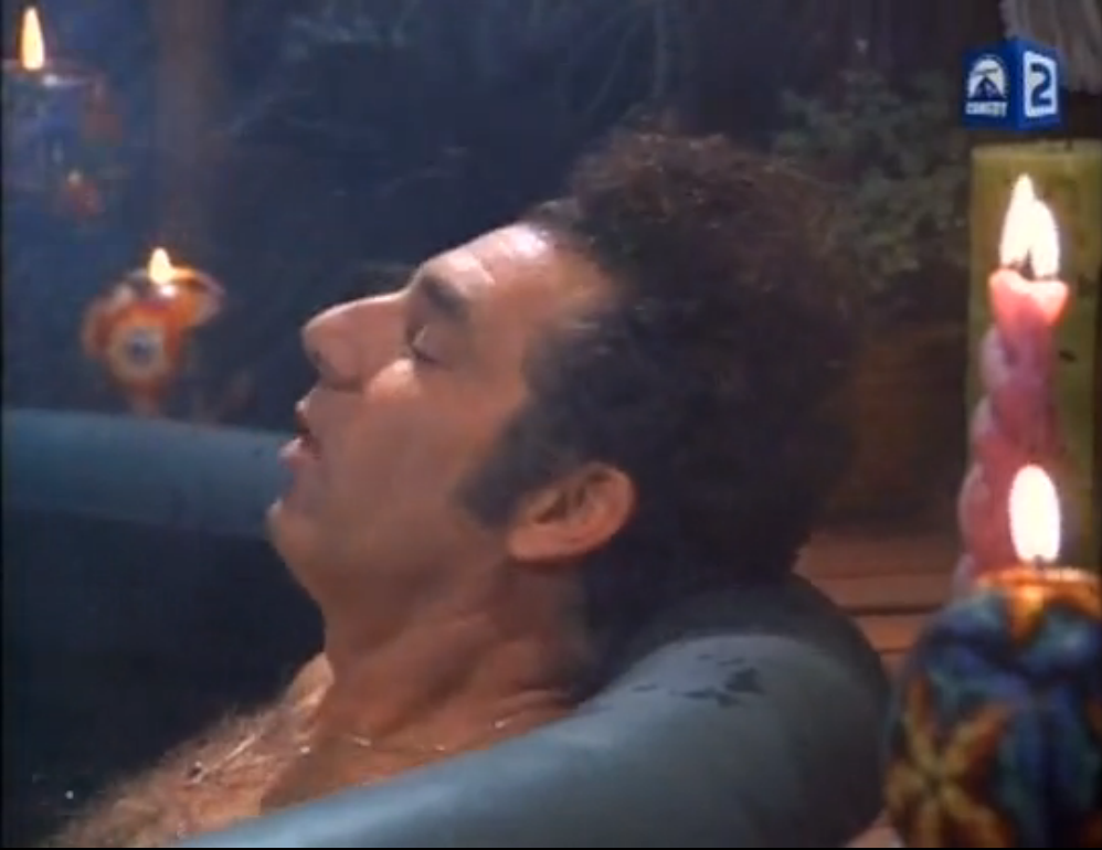 Kramer in hot tub