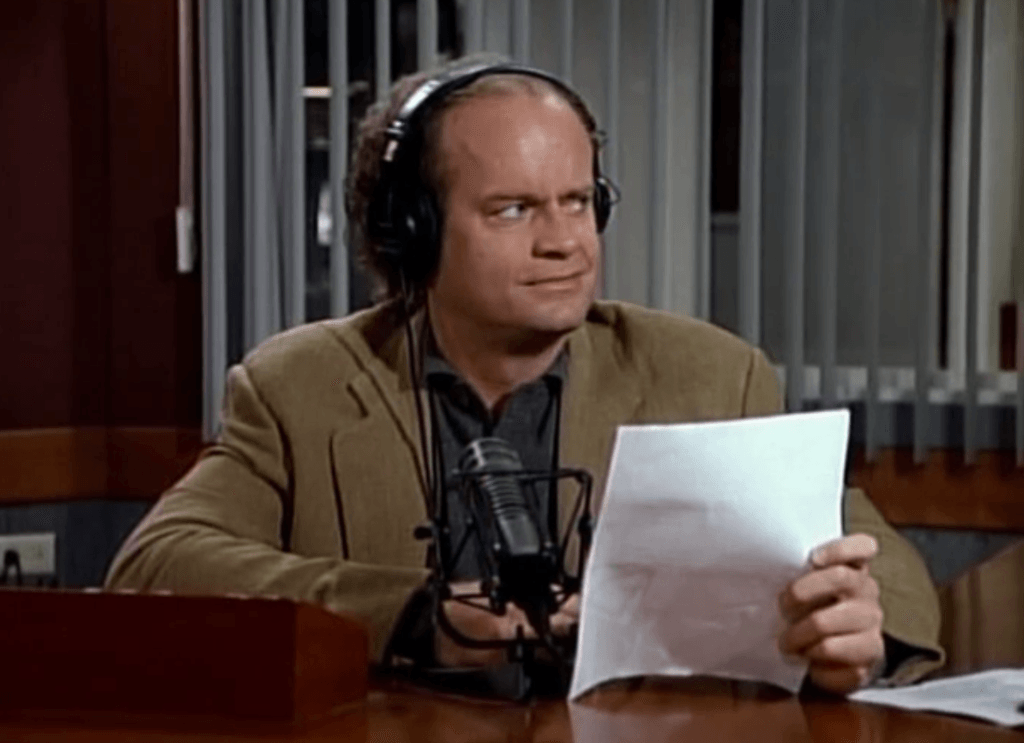 Frasier at the mic