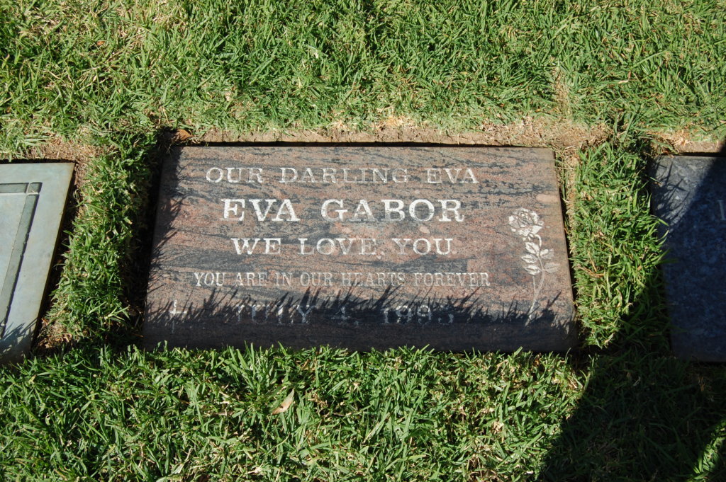 Gabor's grave only yards away from Albert's.