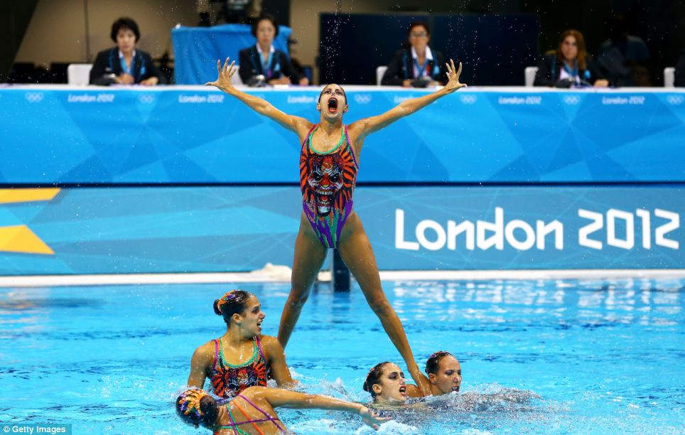 synchronized swimmers