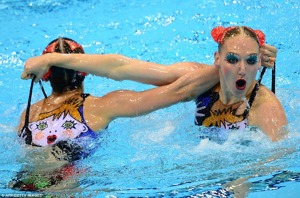 synchronized swimmers