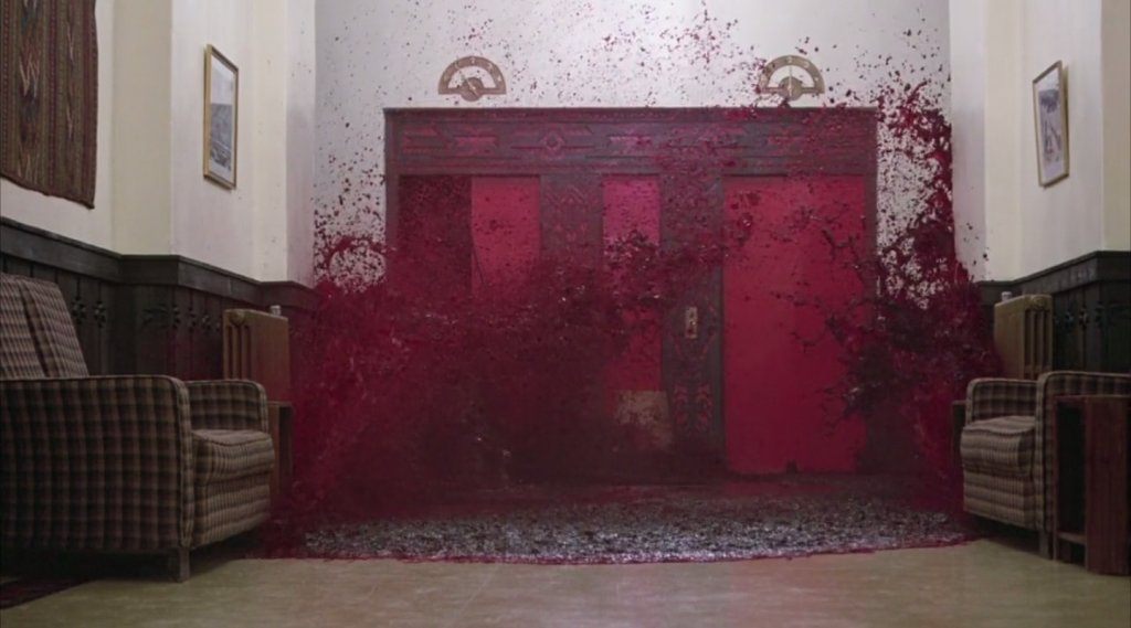 elevator blood in The Shining