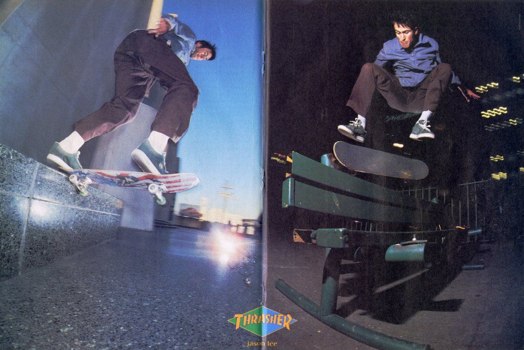 Jason Lee skateboarding