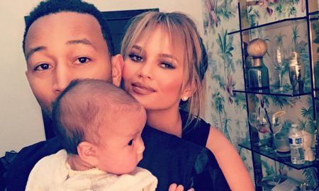 John Legend, Chrissy Teigen and Luna