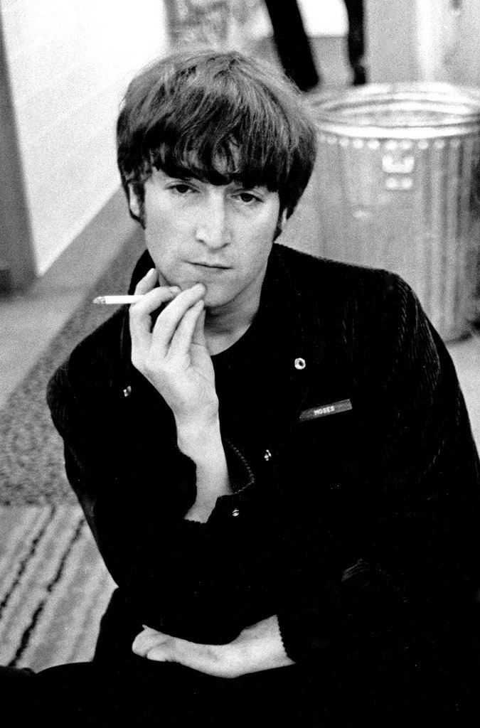 John Lennon smoking