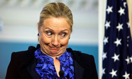 Hillary Clinton Chin Scrunch