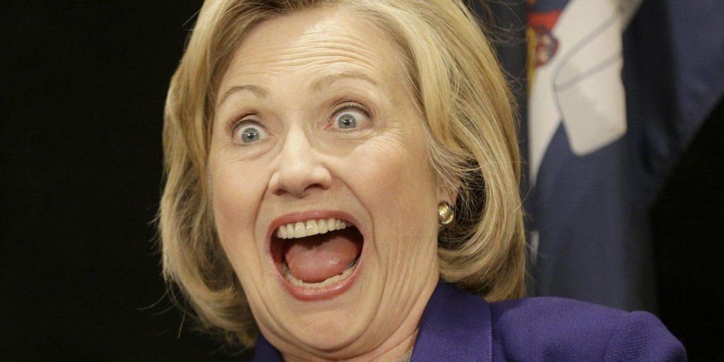 Hillary Mouth Open