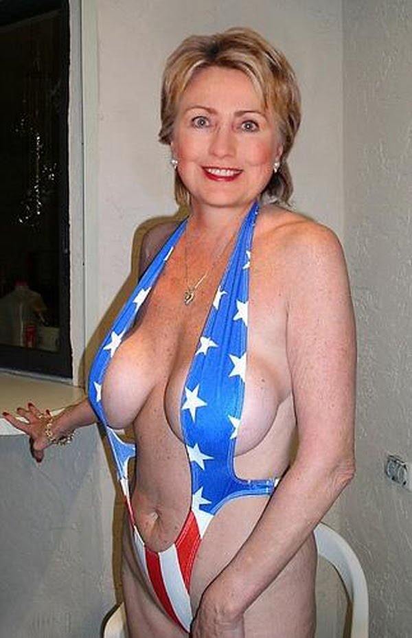 Hillary Clinton Star-Spangled Bikini Photoshopped