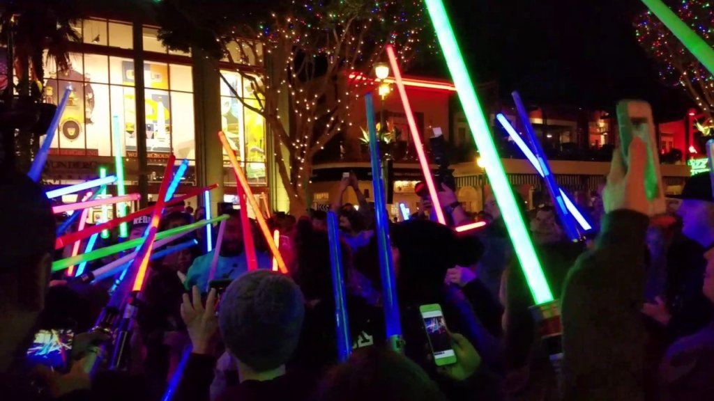 carrie fisher lightsaber vigil