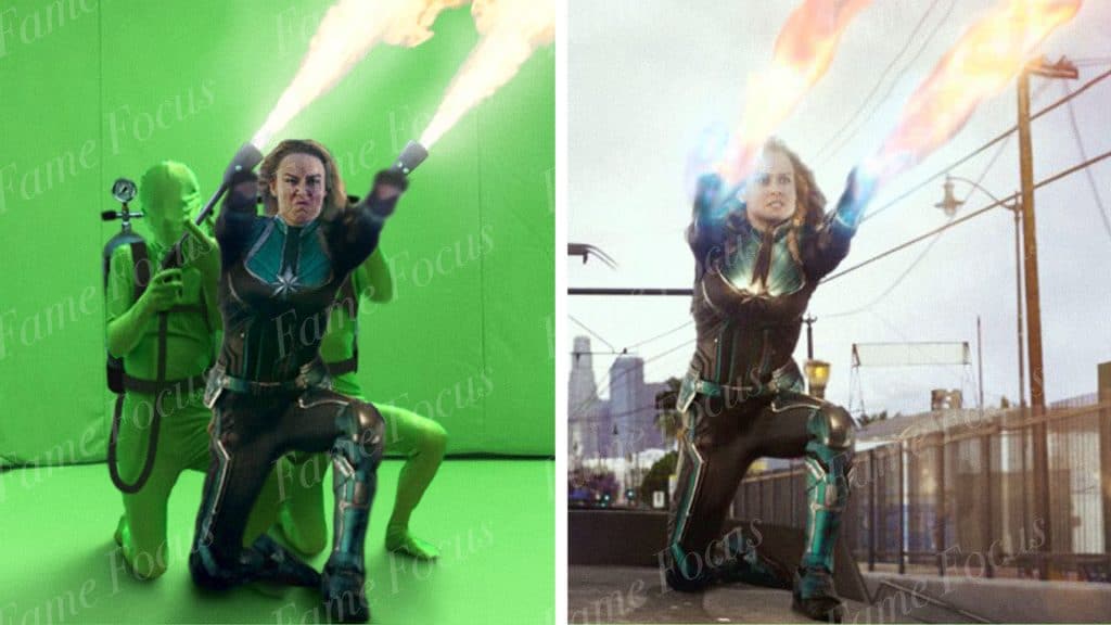Captain Marvel Without VFX; See Behind all the CGI Fame Focus
